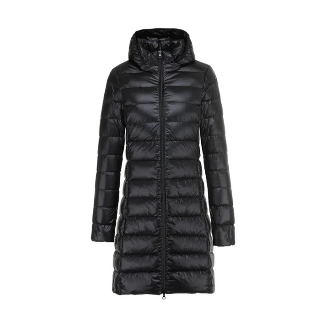 ModeGeist | Wasserdichte Daunenjacke mit Kapuze für Damen