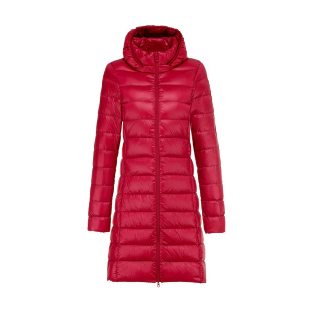 ModeGeist | Wasserdichte Daunenjacke mit Kapuze für Damen