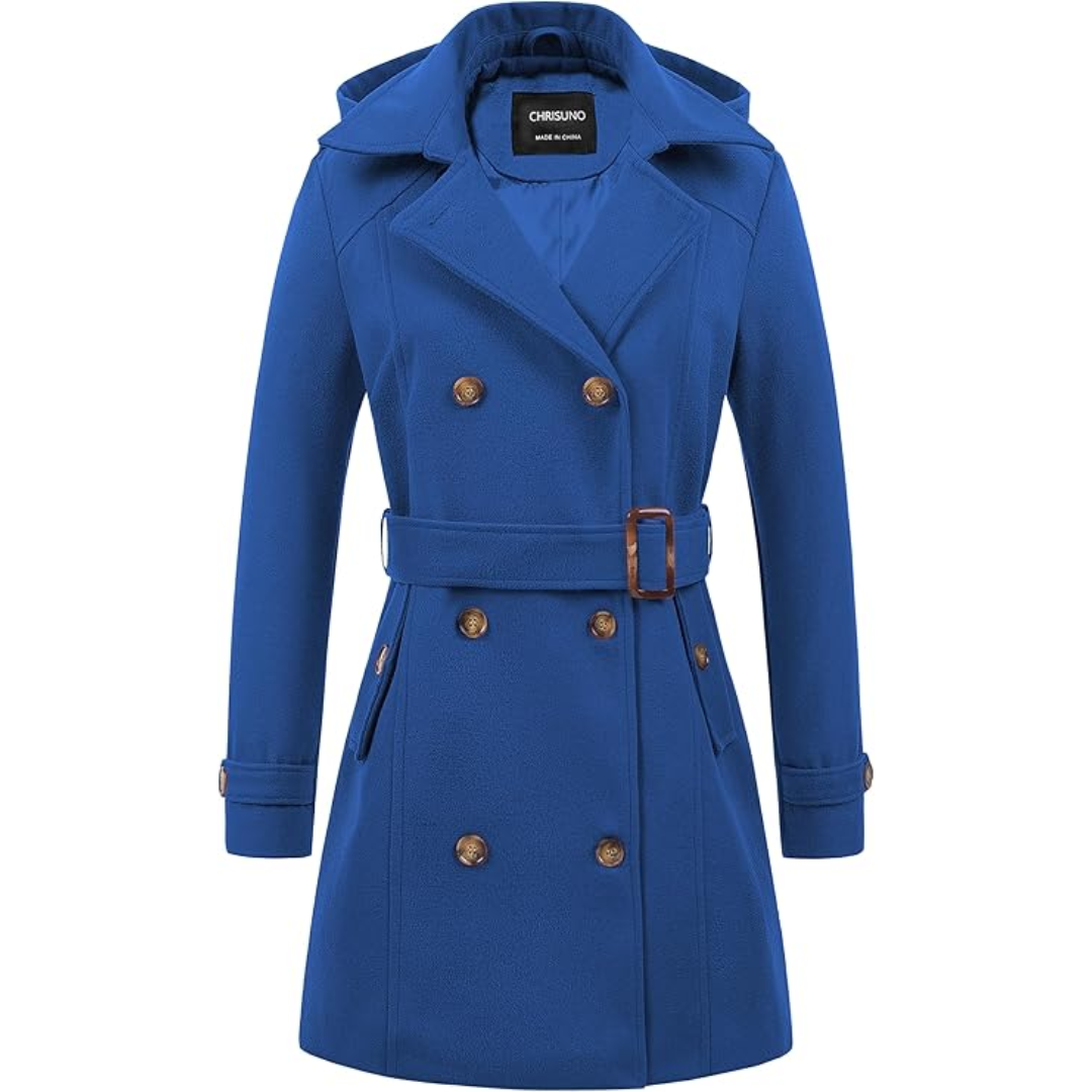 ModeGeist | Damen gepolsterter Winter-Trenchcoat mit Kapuze