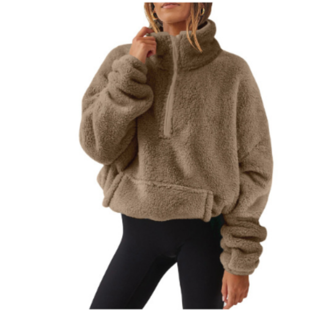 ModeGeist | Pullover Warm für Frauen Teddy