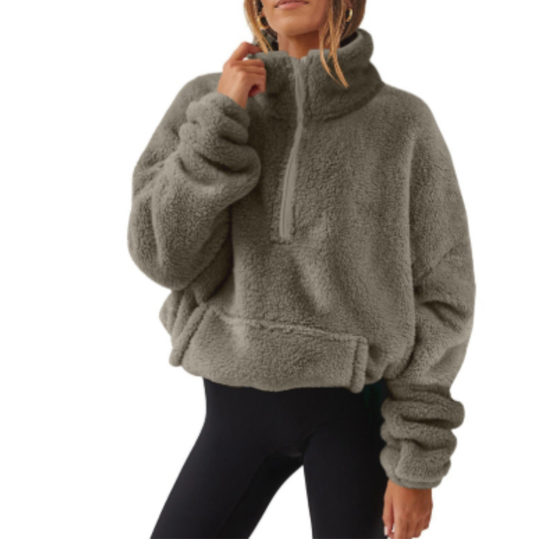 ModeGeist | Pullover Warm für Frauen Teddy