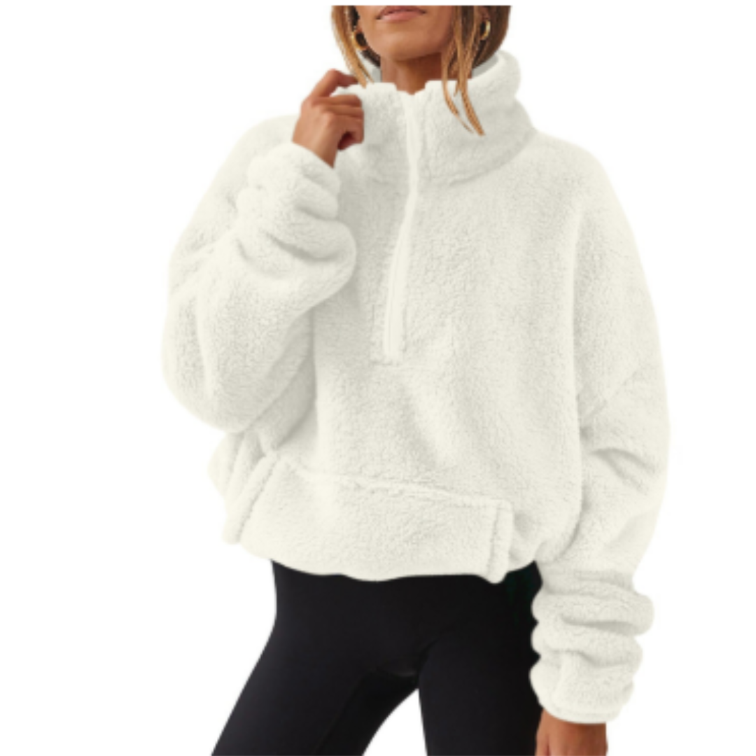 ModeGeist | Pullover Warm für Frauen Teddy