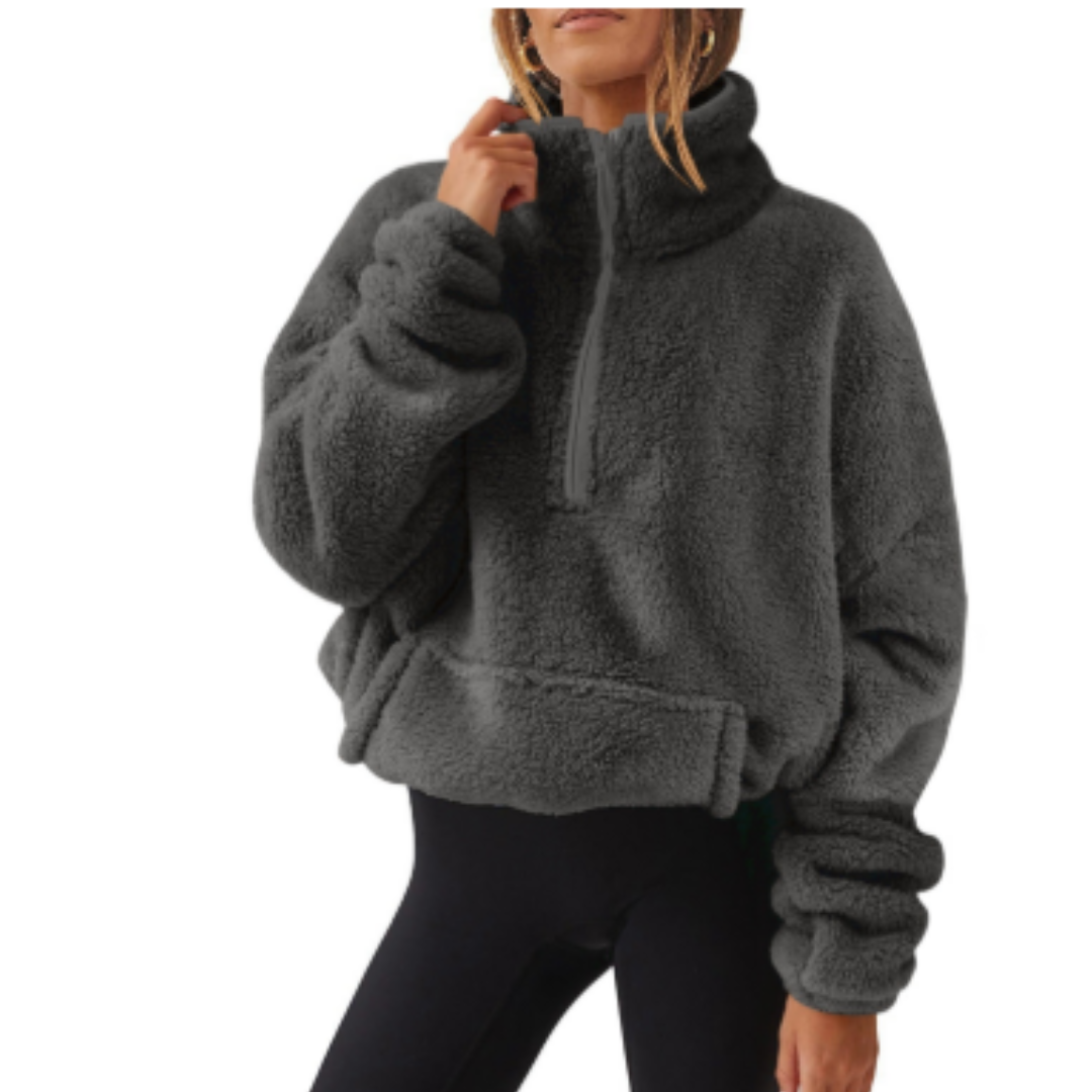 ModeGeist | Pullover Warm für Frauen Teddy