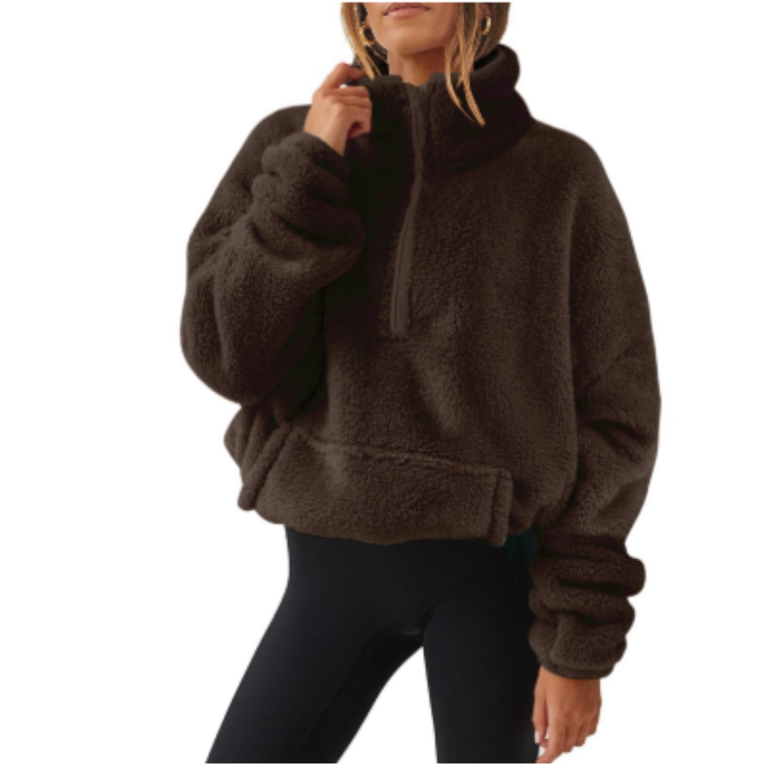 ModeGeist | Pullover Warm für Frauen Teddy