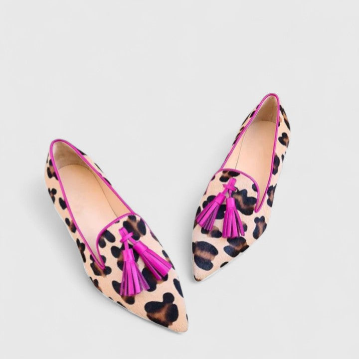 MODEGEIST Damen Klassische Loafer Gepolstert Beige