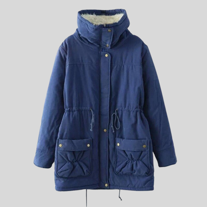 ModeGeist | Parka-Jacke - Gefüttert mit Fellbesatz - Verstellbare Taille - Winddicht und Warm