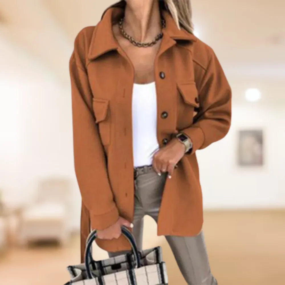 ModeGeist | Damenmäntel mit Poloknopf für Herbst & Winter