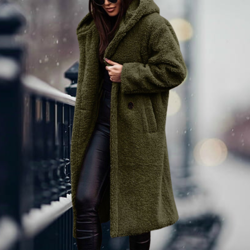 ModeGeist | Lang mit Kapuze und Overzise-Schnitt für Frauen Ideal für Den Winter