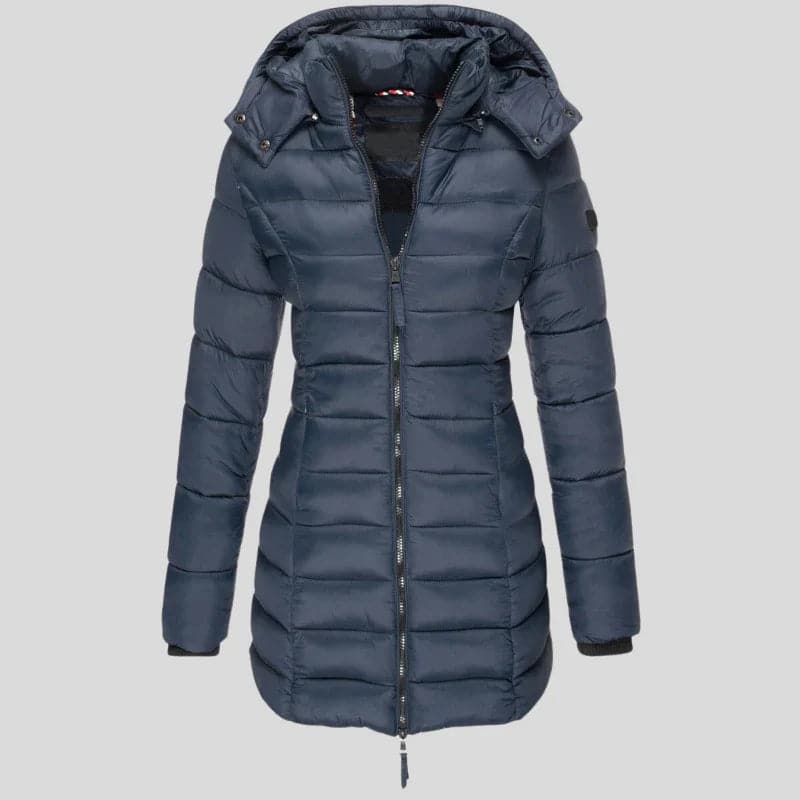 ModeGeist | Warme gesteppte Jacke mit Kapuze für Damen
