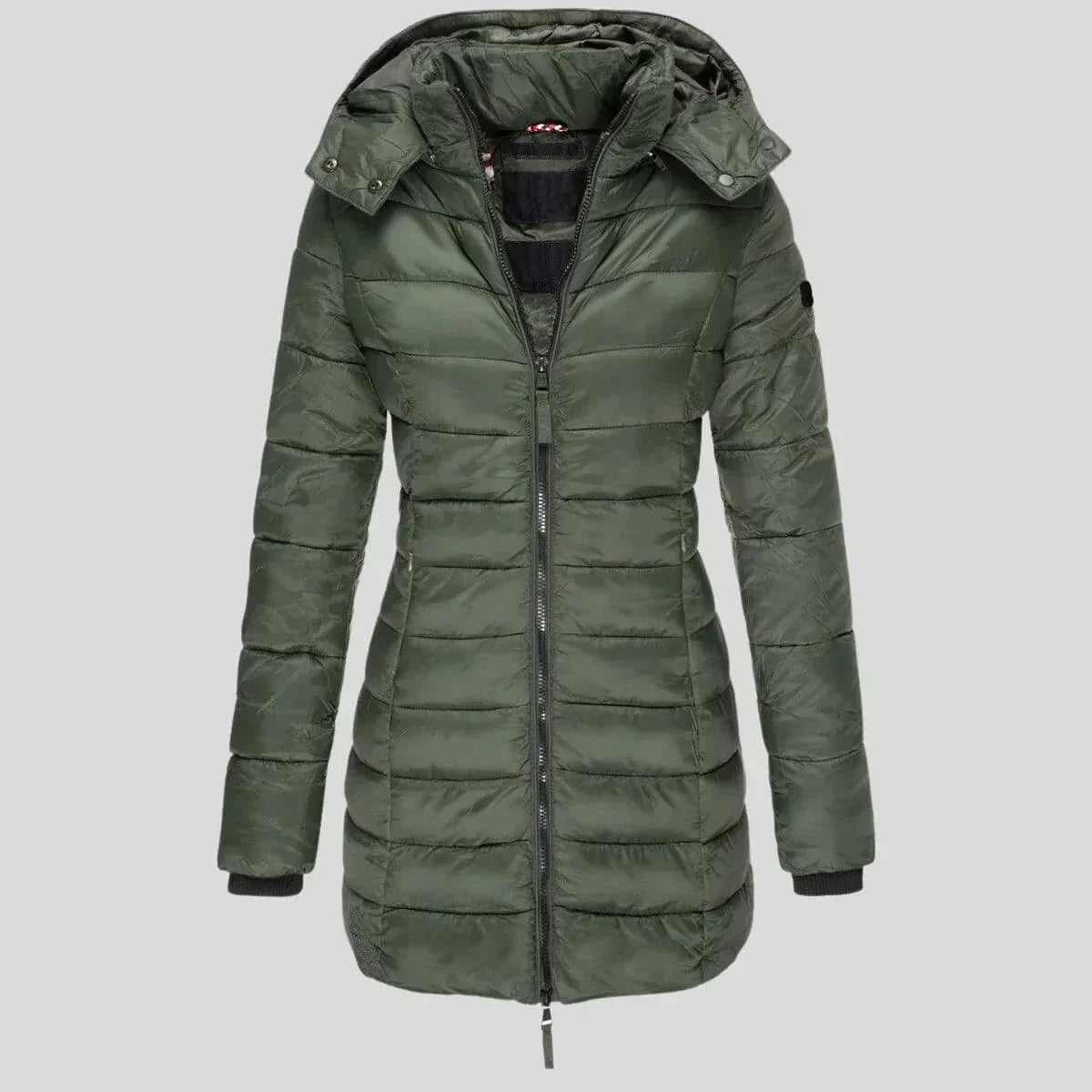 ModeGeist | Warme gesteppte Jacke mit Kapuze für Damen
