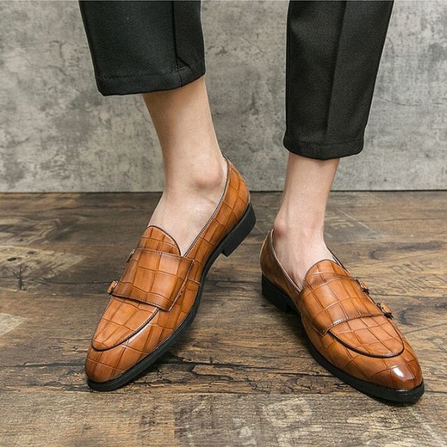 Harrison | Kroko-präge Gatte Schuhe