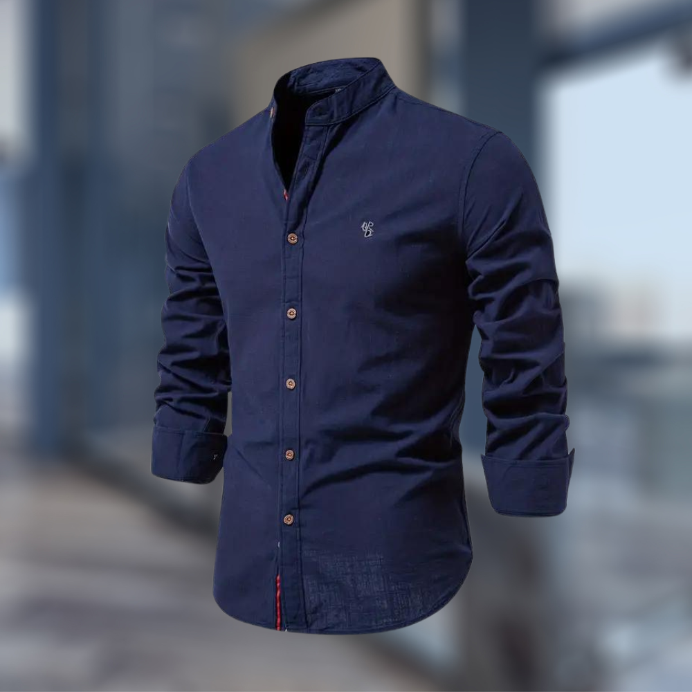 Modernes Herren Poloshirt mit langen Ärmeln