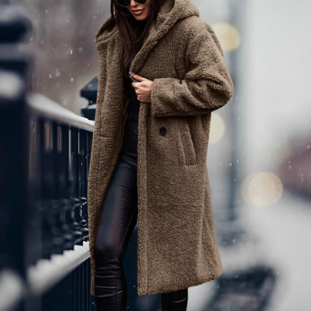 ModeGeist | Lang mit Kapuze und Overzise-Schnitt für Frauen Ideal für Den Winter
