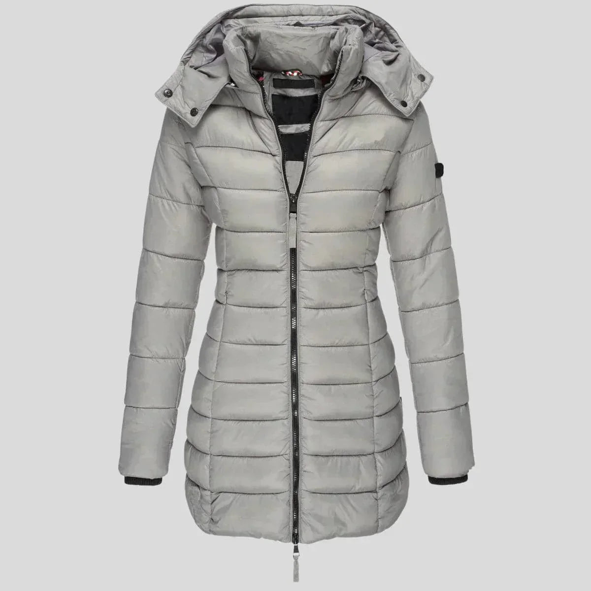 ModeGeist | Warme gesteppte Jacke mit Kapuze für Damen