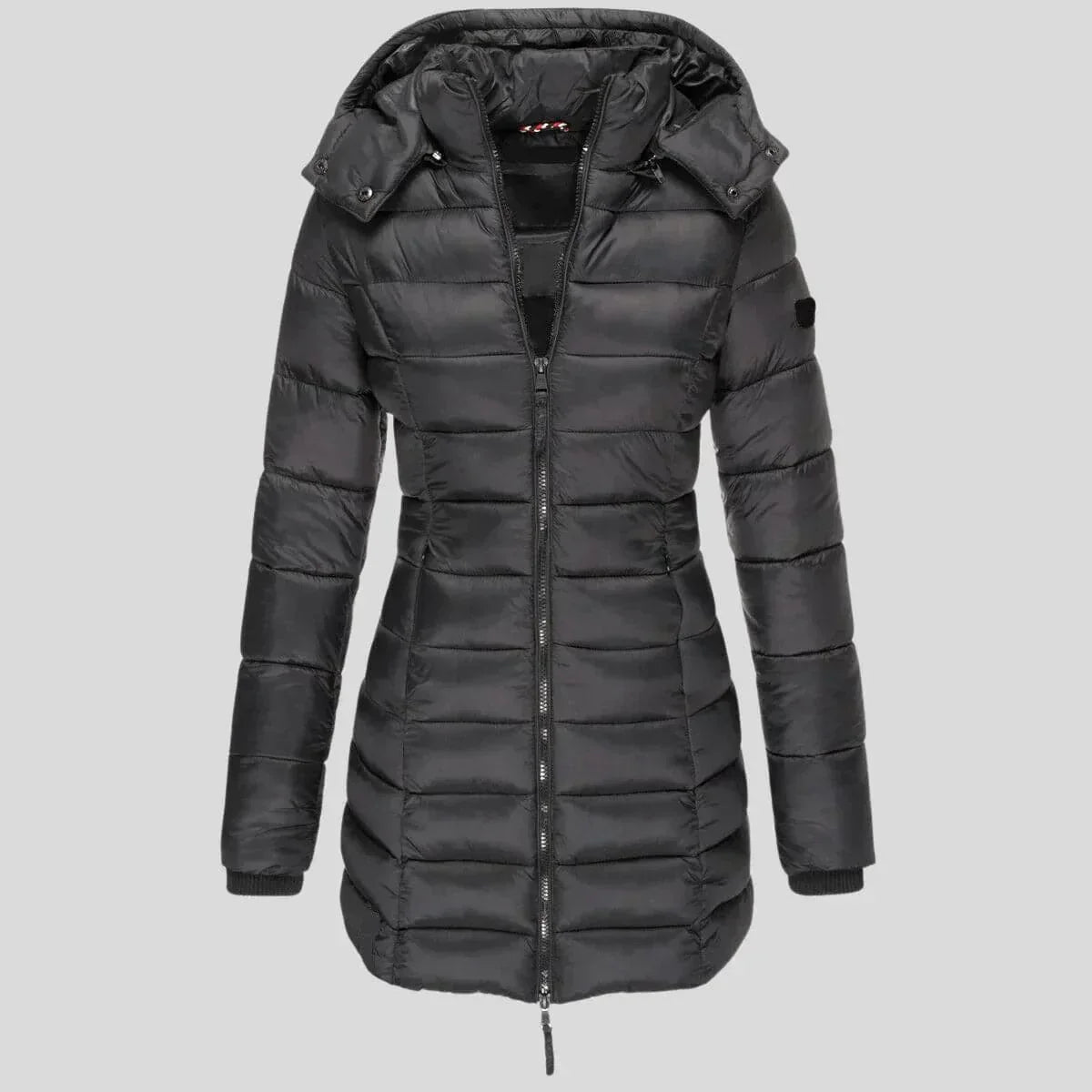ModeGeist | Warme gesteppte Jacke mit Kapuze für Damen