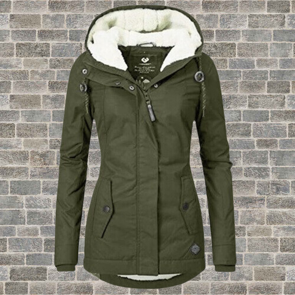 ModeGeist | Belle Neue Plissierte Kapuzenjacke Aus Baumwolle