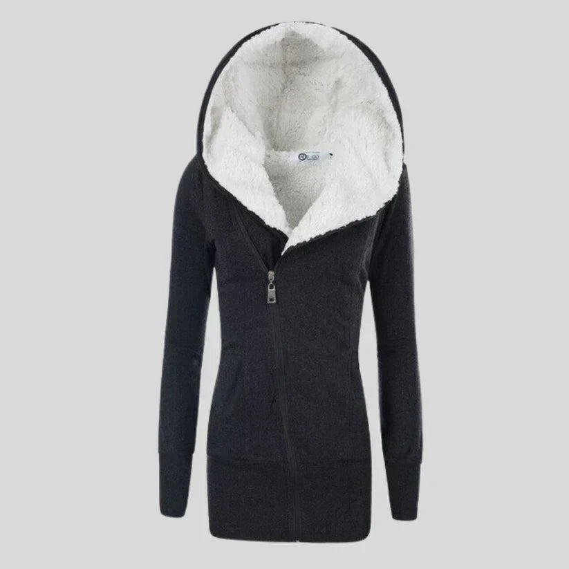 ModeGeist | Fleece-Cardigan mit Kapuze