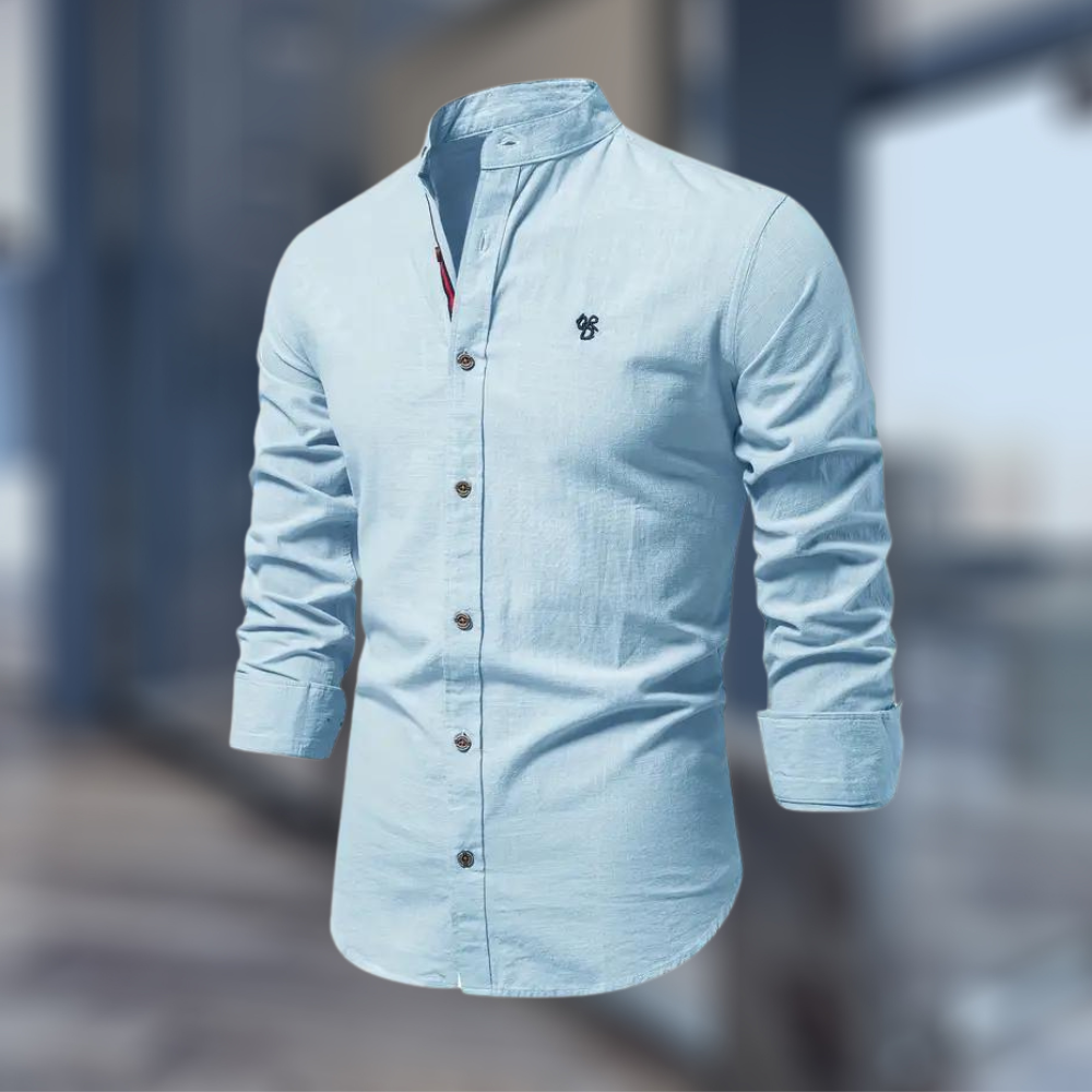 Modernes Herren Poloshirt mit langen Ärmeln