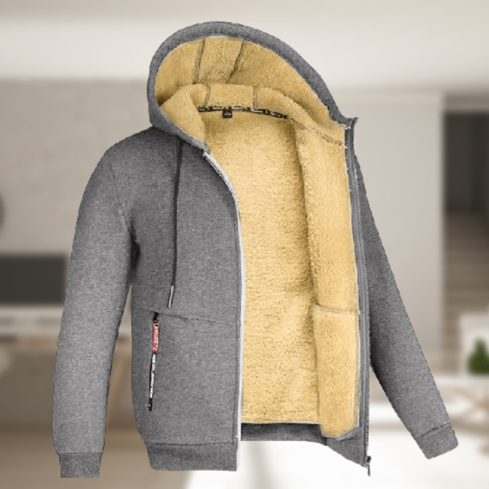 ModeGeist | Lässige Herren Winterjacke mit Kapuze und Fleece