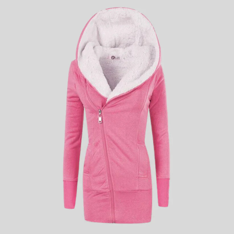 ModeGeist | Fleece-Cardigan mit Kapuze