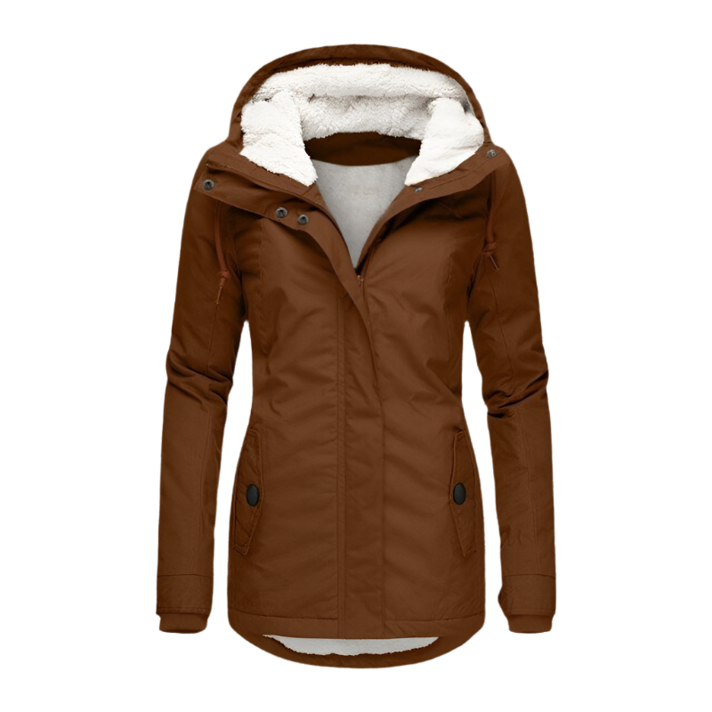 ModeGeist | Winterjacke mit Kapuze für Damen - gestepptes Winterjacke