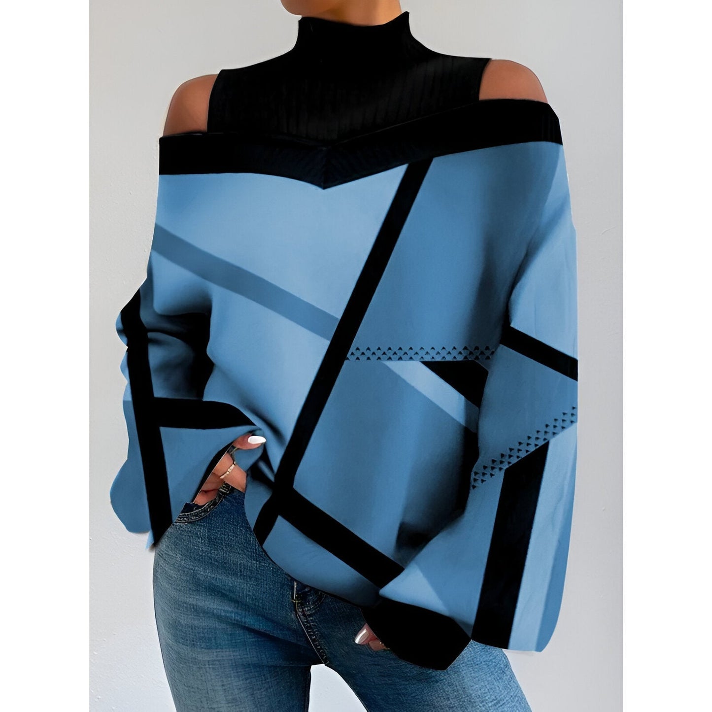 Ibolya Sexy Plaid Off-the-Shoulder Top