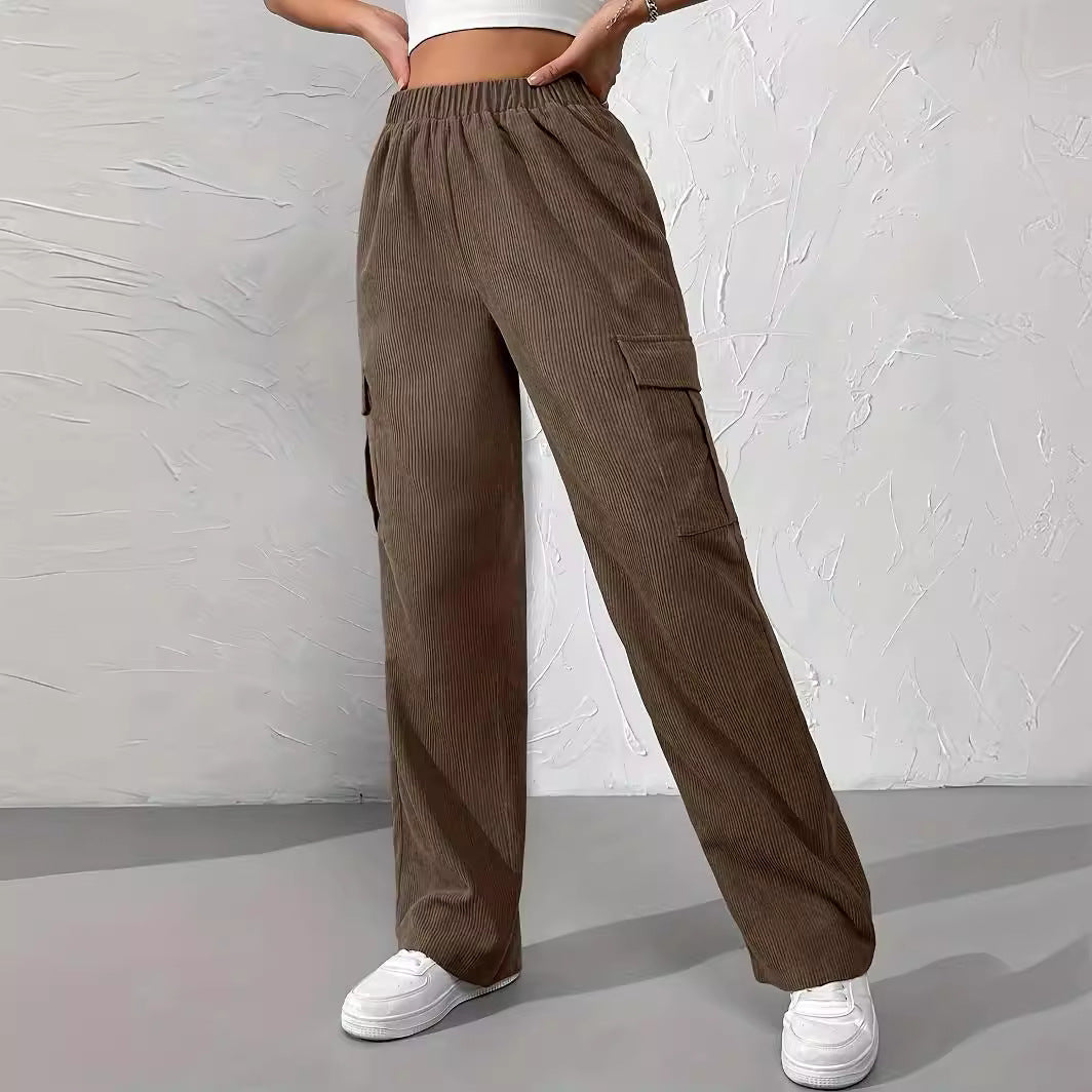 Balder Herren Cargohose aus Cord, elastischer Bund, Herbst/Winter