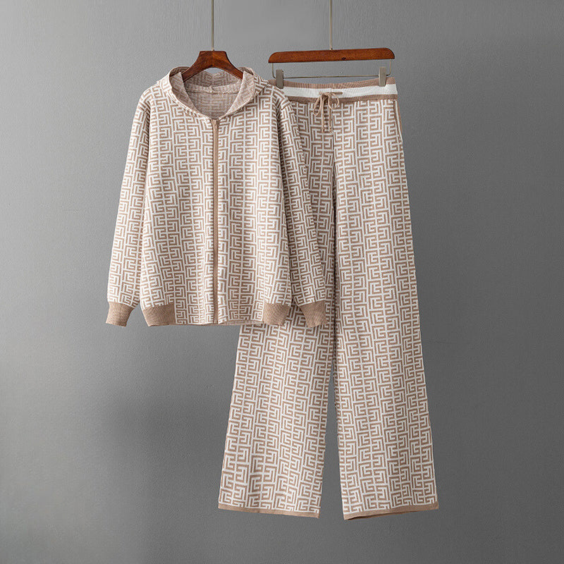 Gemütliches Kapuzen-Cardigan-Set Jamilah
