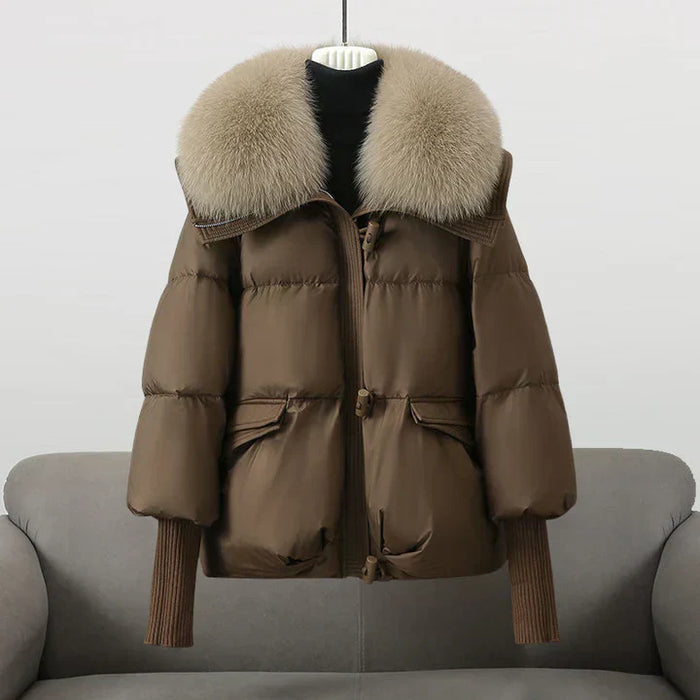 ModeGeist | Daunenjacke Übergröße Kunstfellkragen Wintermantel