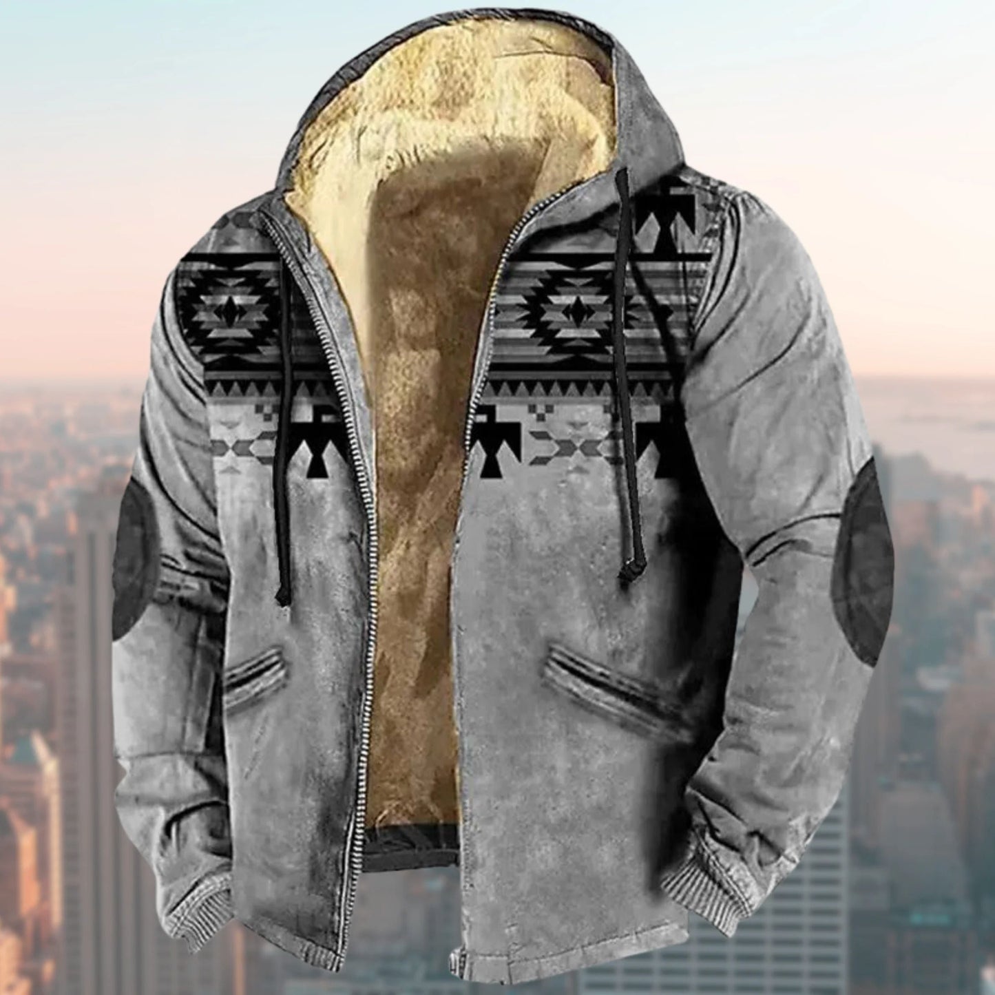 Tribal-Print Kapuzenjacke Valor