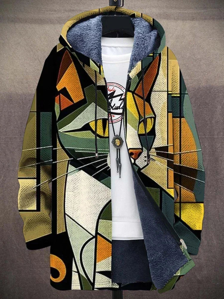 ModeGeist | Trendy Damenmantel mit künstlerischem Druck