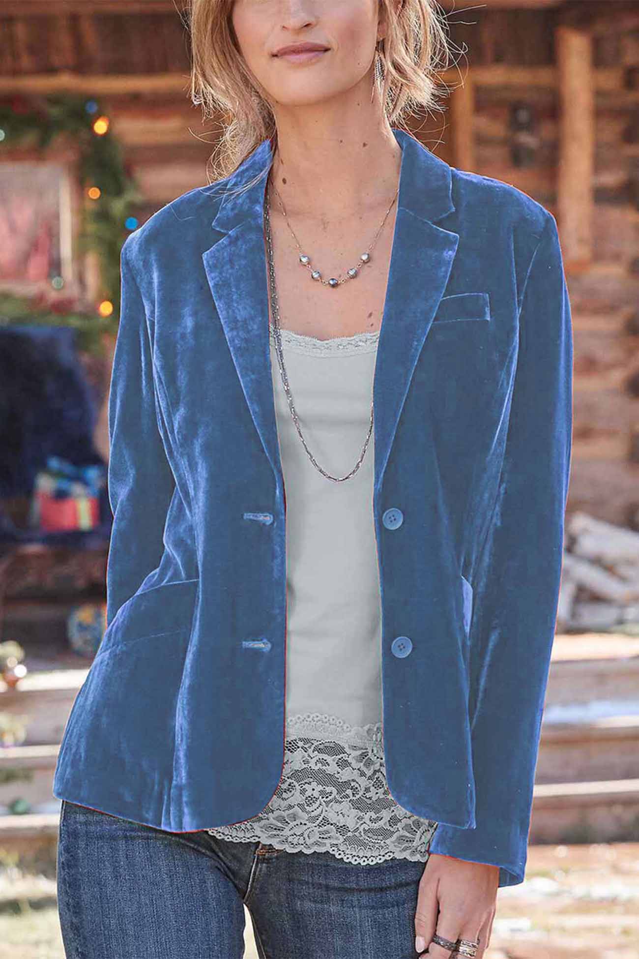ModeGeist | Geschnittener Crop - Blazer Aus Samt - Rubinrot