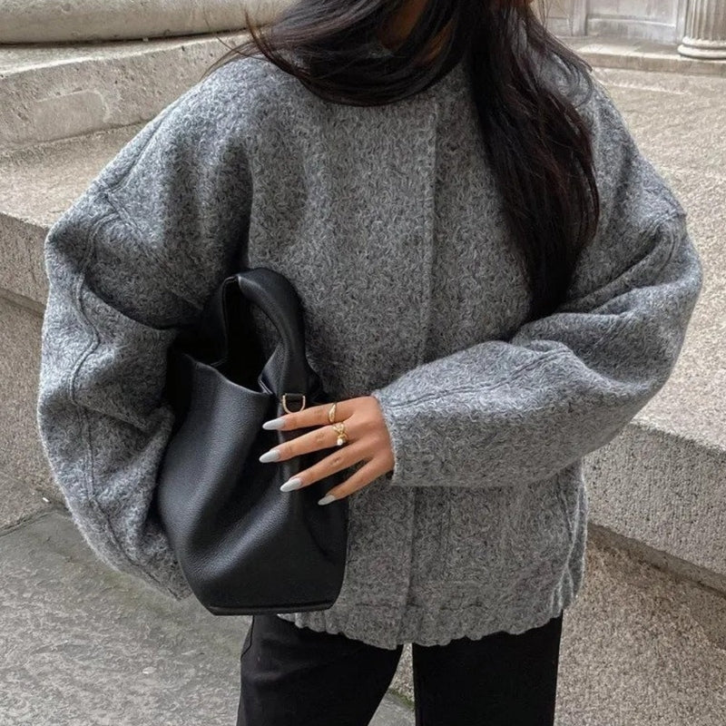 Damen Bomberjacke Viktoria: Oversized, stylisch, Herbst & Winter