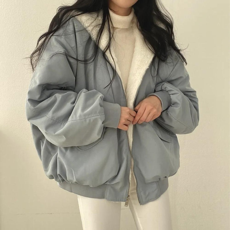 Damen Bomberjacke Yvonne: Oversized, doppelseitig & stilvoll