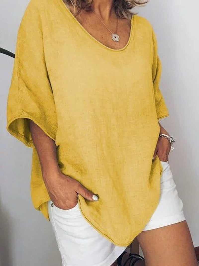 Sommerliches Leinen-T-Shirt Lara: Oversized und bequem