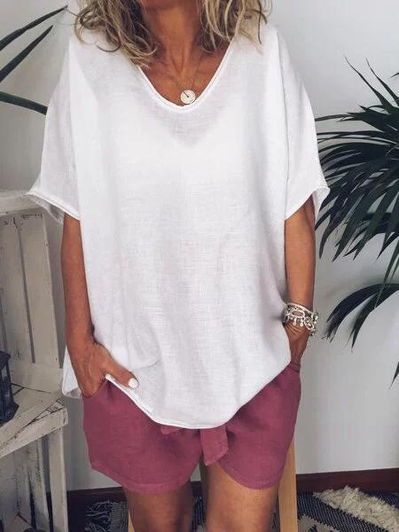 Sommerliches Leinen-T-Shirt Lara: Oversized und bequem