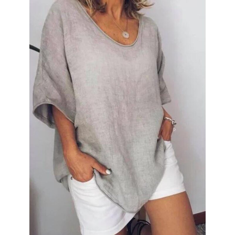 Sommerliches Leinen-T-Shirt Lara: Oversized und bequem