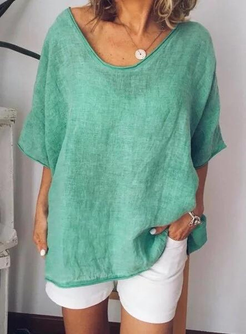 Sommerliches Leinen-T-Shirt Lara: Oversized und bequem