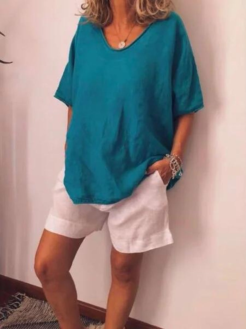 Sommerliches Leinen-T-Shirt Lara: Oversized und bequem