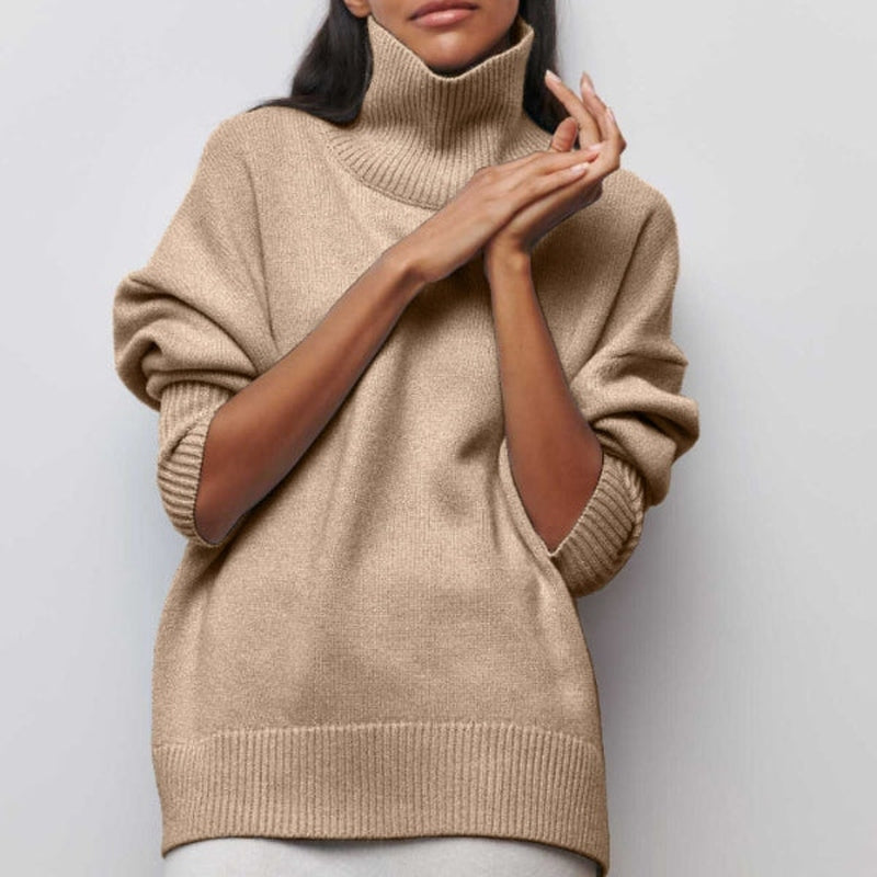Linda: Angenehmer Rollkragenpullover für elegante Winter-Outfits