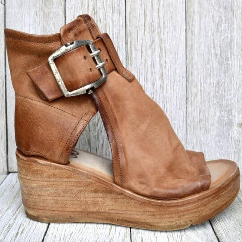 Damen-Sandalen Leonie: stilvolle Boho-Keilabsätze