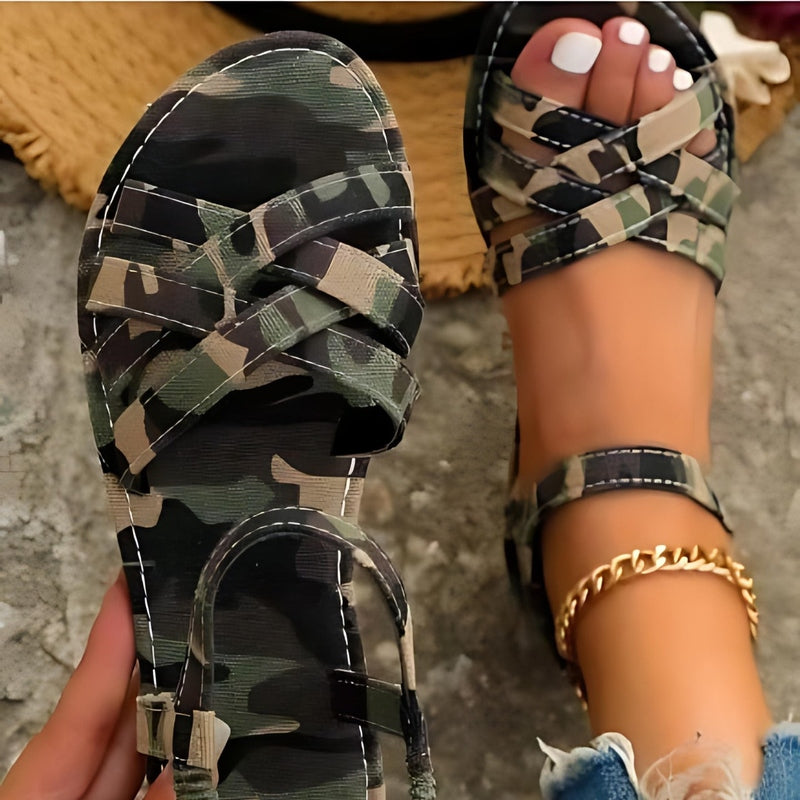 Komfortable und modische Damensandalen Nadine mit Klettverschluss