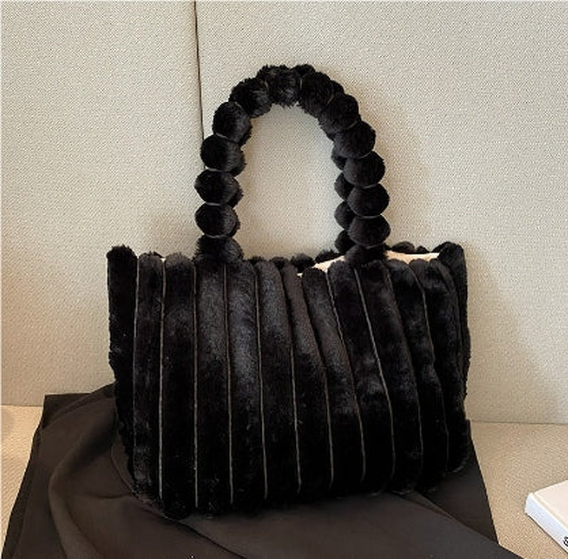 Stilvolle und weiche Bianca Plüsch-Handtasche für den Alltag