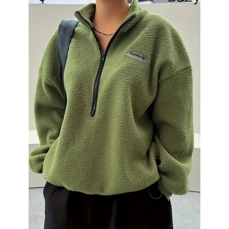 Fudus Damen Kapuzenpullover mit Reißverschluss