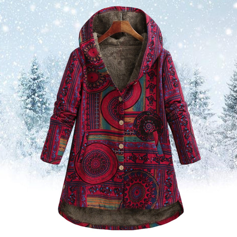 Kapuzenjacke mit Celeste-Druck