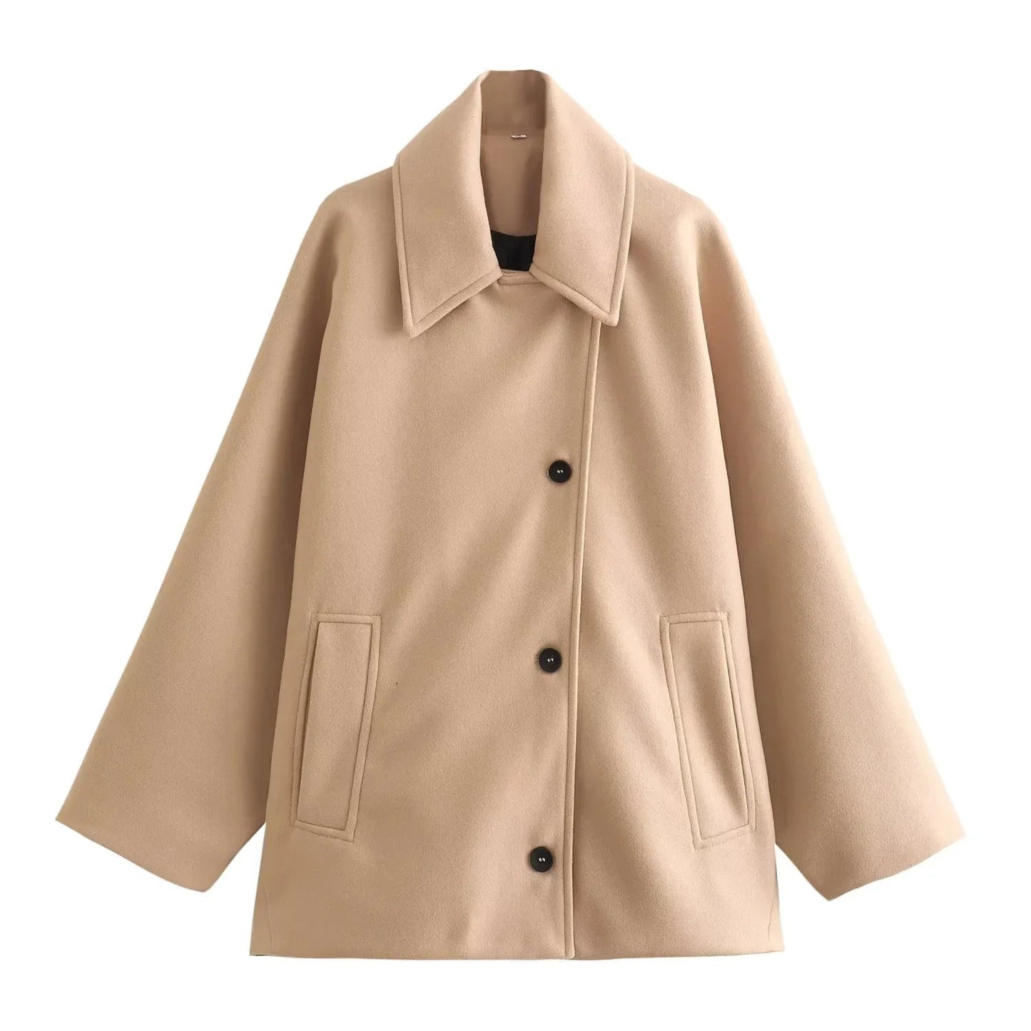 ModeGeist | Damen Warmer Übergröße Mantel Gemütlicher Winterstil mit Langen Ärmeln