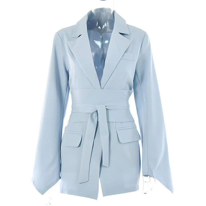 ModeGeist | Gürtel-Blazer – Elegante Struktur & Vielseitiger Stil