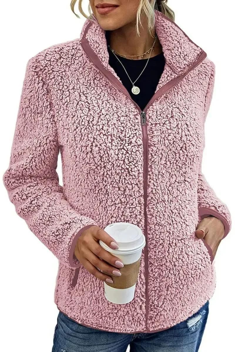 Willa: Warme Jacke mit hohem Kragen und Zipper