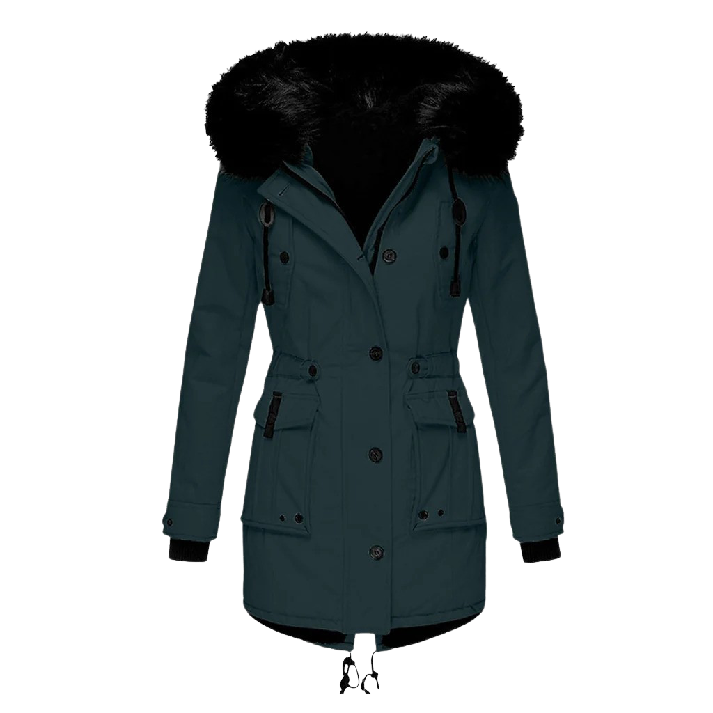 ModeGeist | Wintermantel mit Langen Ärmeln - mit Kapuze