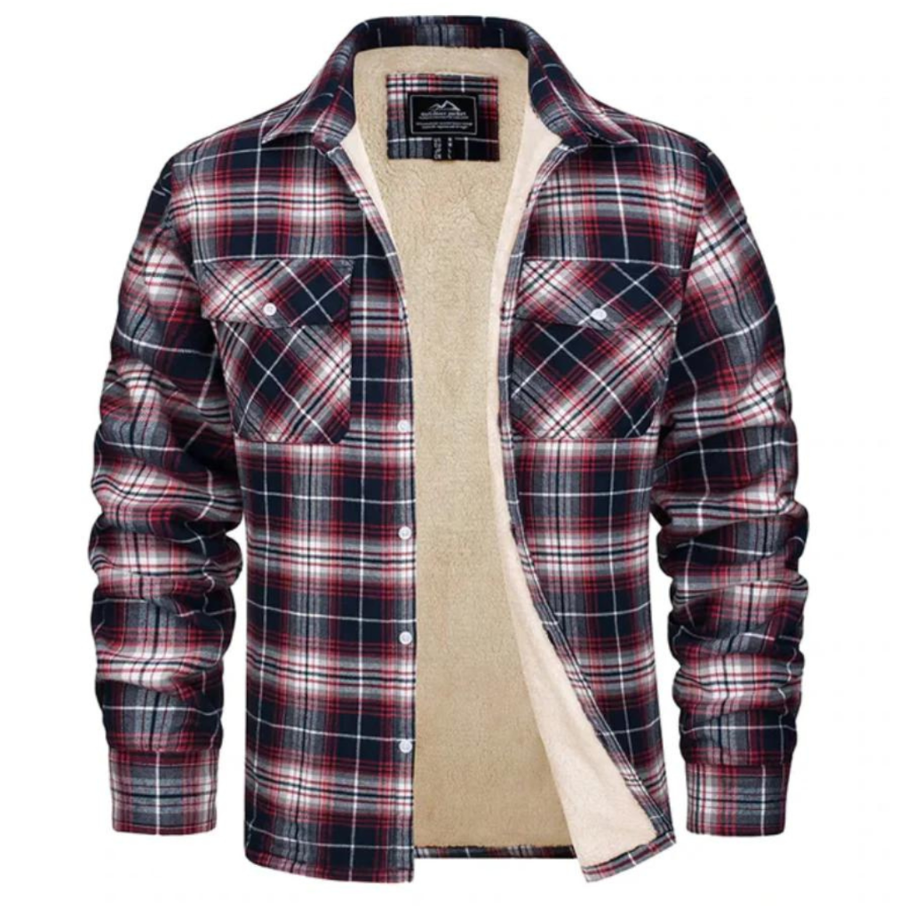 ModeGeist | Zeitlose Herrenjacke im karierten Trucker-Design